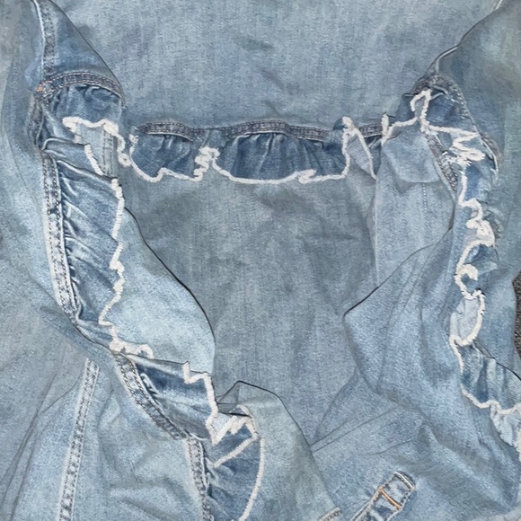 Lane Bryant Ruffle Denim Jacket - Picture 8 of 10